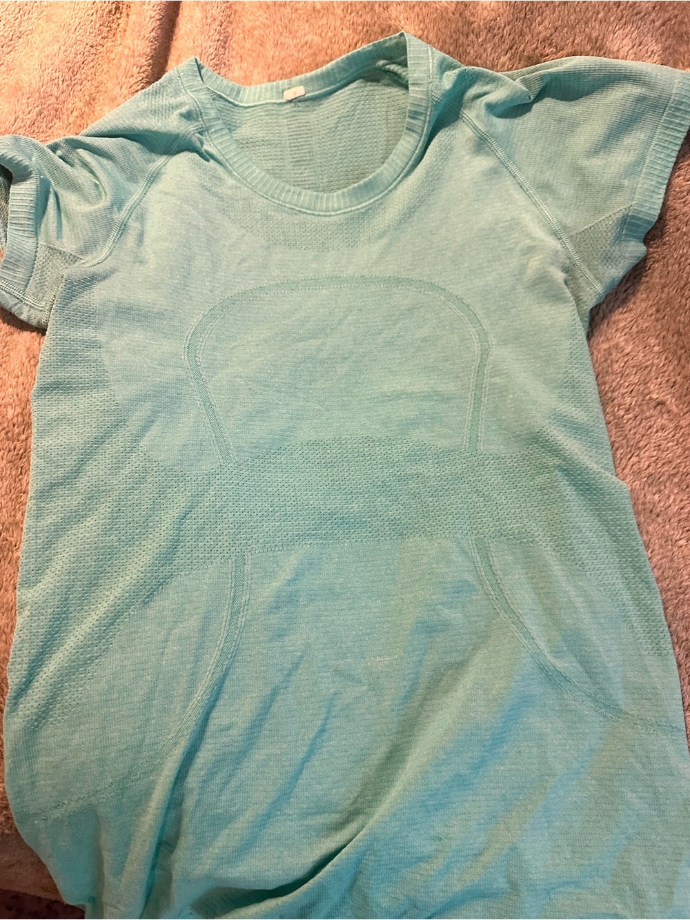 lululemon athletica Light Aqua Short Sleeve swiftly Tee